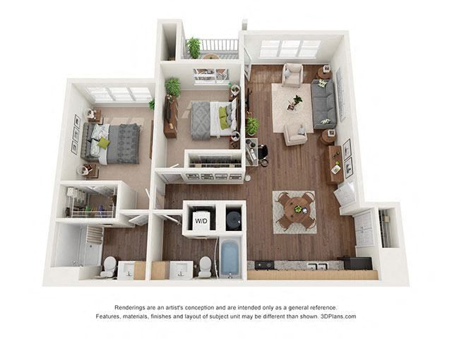 Ventura at Tradewinds_2 Bedroom Floor Plan